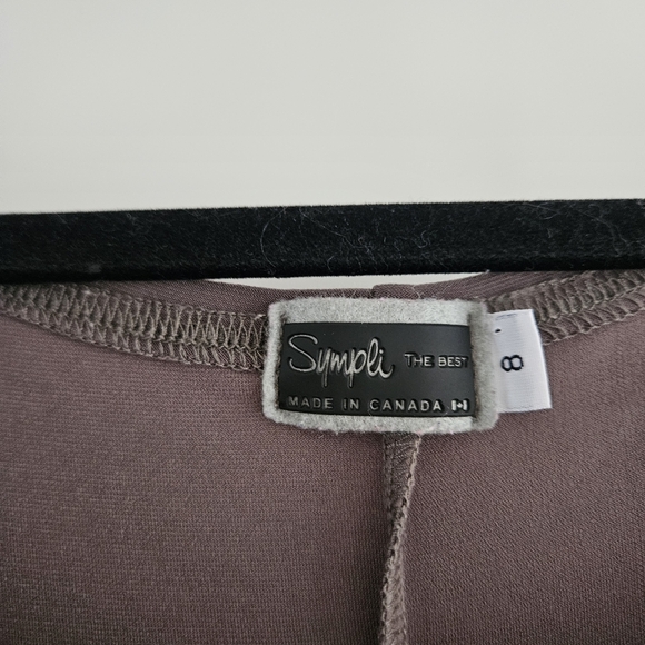 Sympli Taupe Sleeveless Midi Sheath Nu Tank Dress Size 8 Stretch - Picture 4 of 5